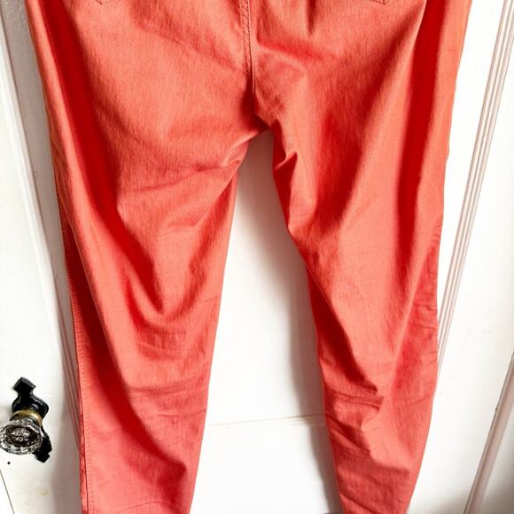 Lafayette 148 New York Orange Mercer Skinny Ankle Pants Slacks Peach Rose Size 6 - Picture 8 of 13